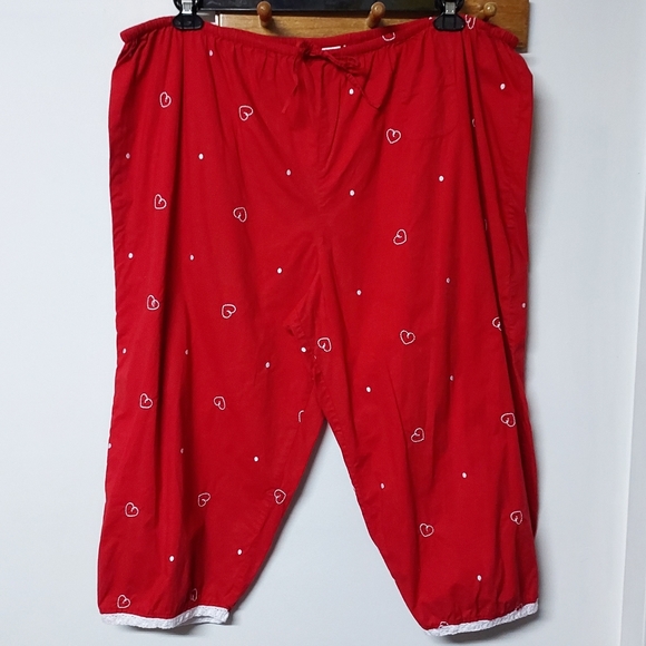 Pants - 🥰 Valentine's Day thread heart Cotton pajama pants women's 3X